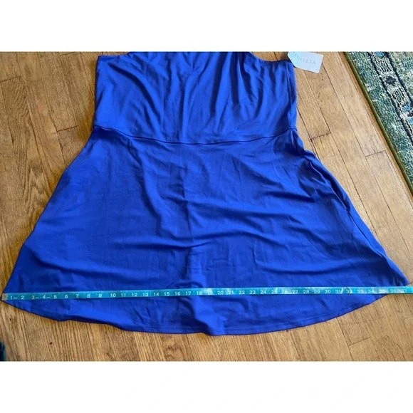 Athleta‎ NWT Blue Conscious Dress Athletic Fit Flare Skater Size 2X Golf Tennis - Picture 4 of 9